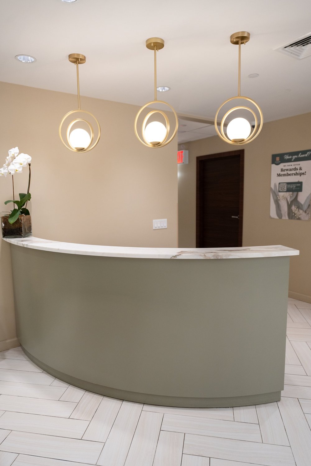 The reception desk